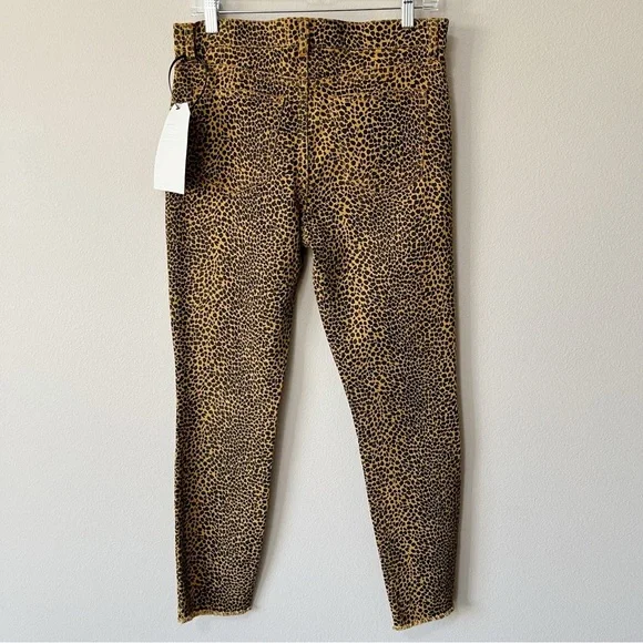 Current/Elliott NWT The High Waist Stiletto Straight Jeans Spotted Leopard Sz 29 - Picture 6 of 10